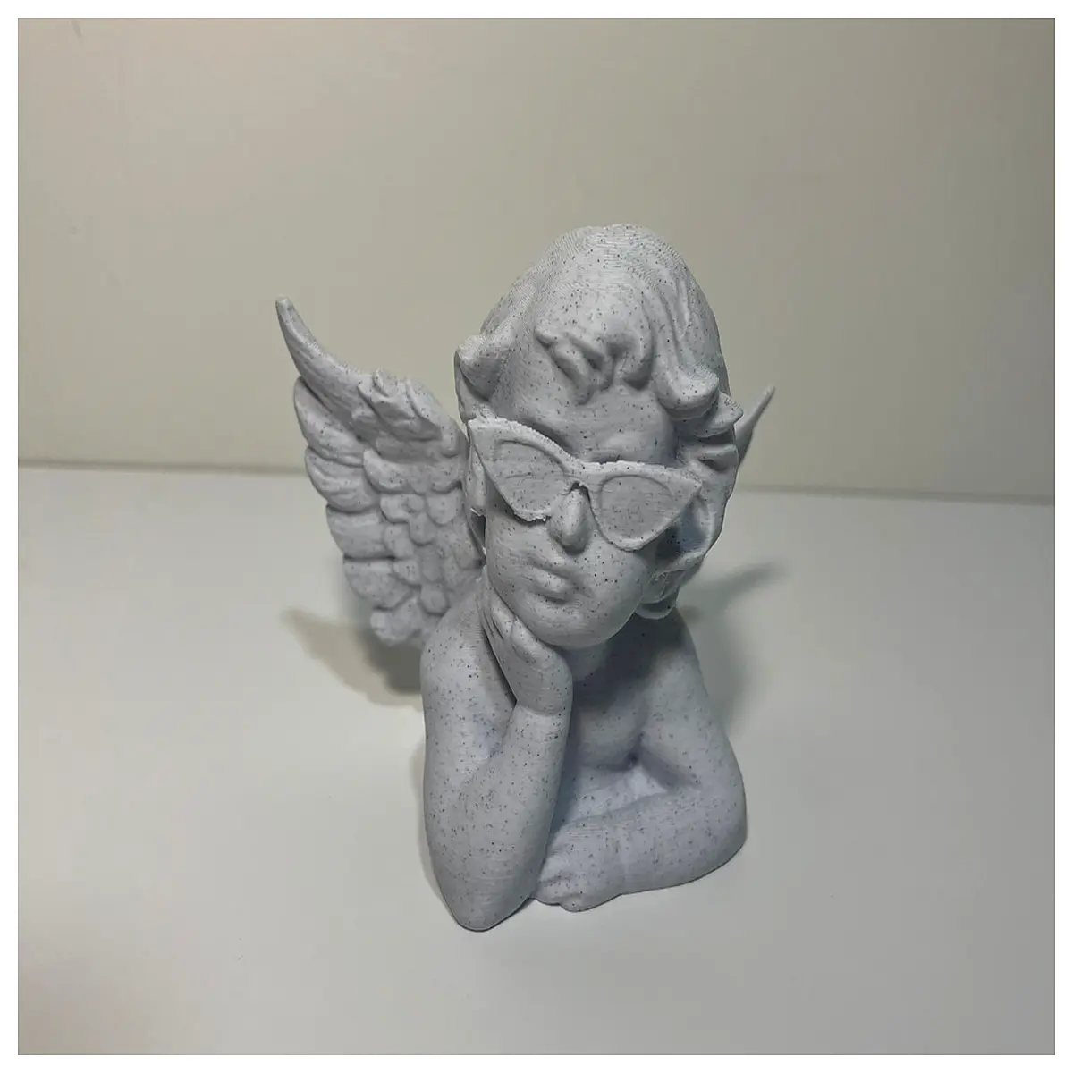 garden angel statue with sunglasses cool outdoor decor funny patio art weatherproof resin sculpture for yard