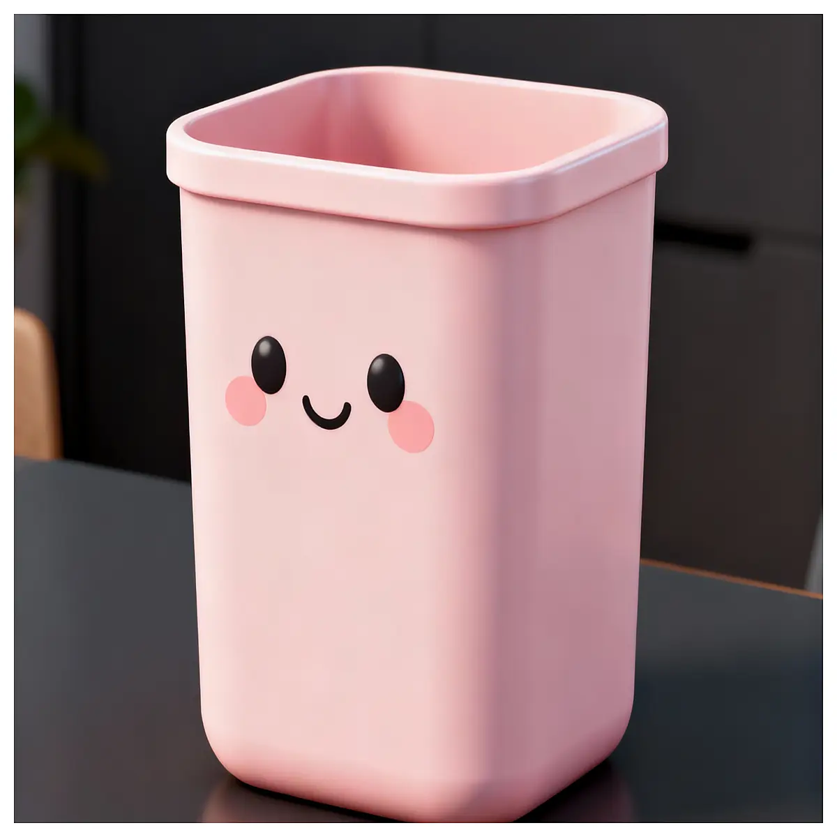 cute small desktop trash can for office desk kawaii mini waste bin with lid for bedroom nightstand