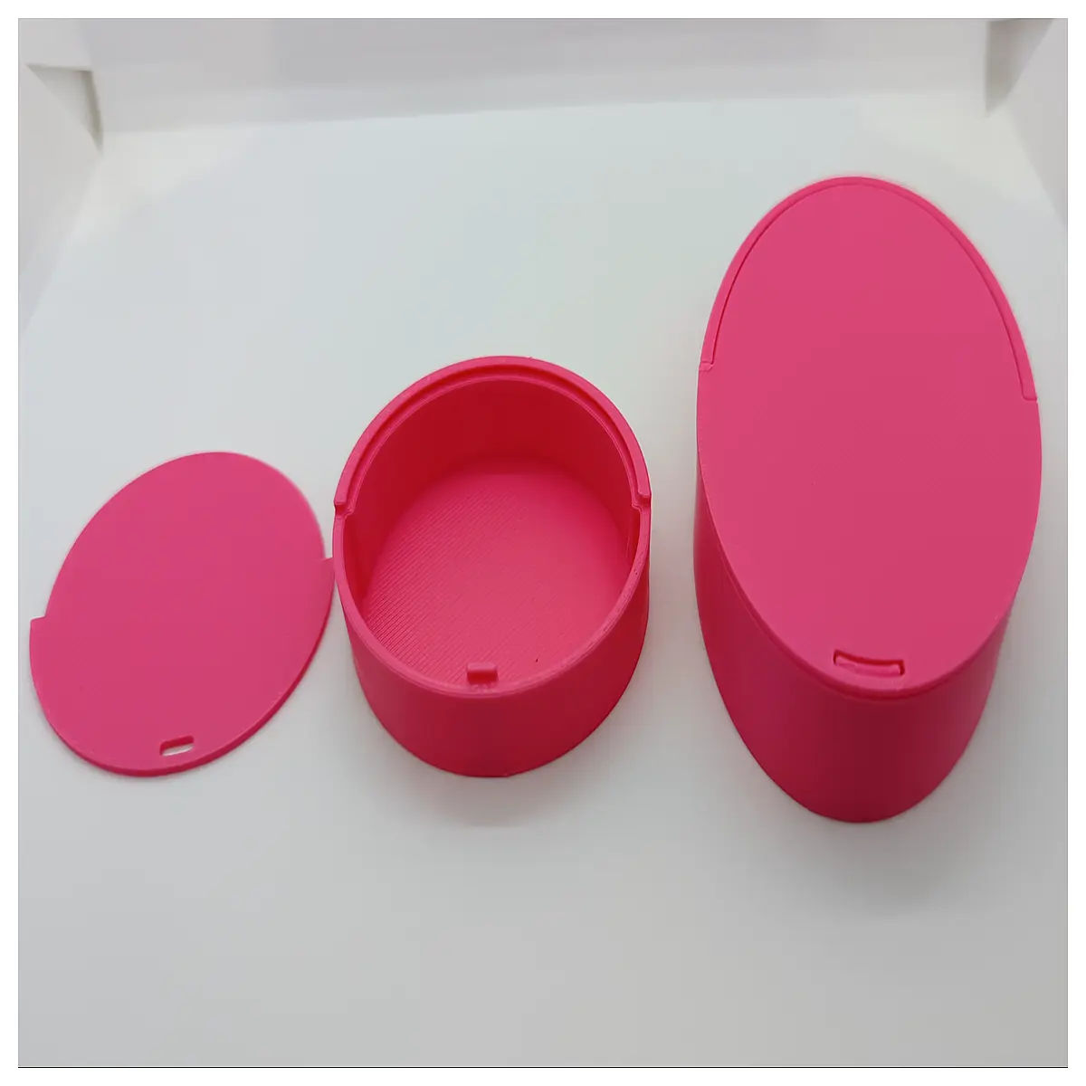 adjustable oval storage box with lid for jewelry craft supplies sewing accessories desktop organizer