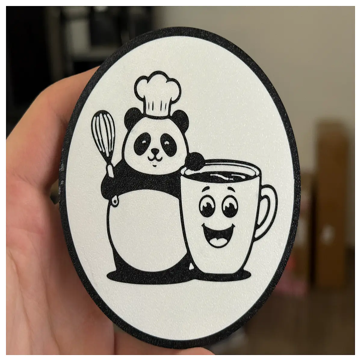 cute panda kitchen coasters set non slip silicone drink mats for hot coffee mugs table protection