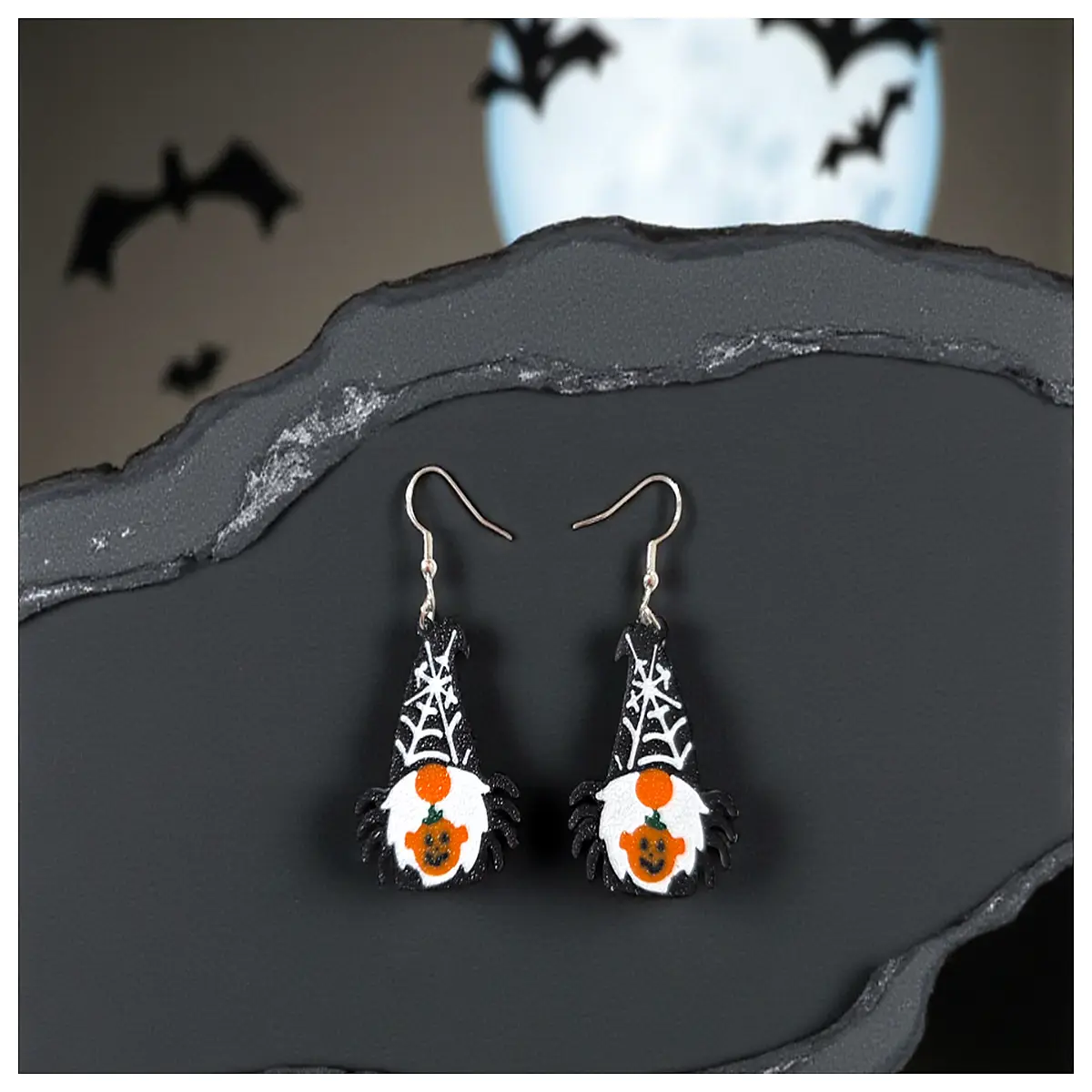 spider dwarf earrings gothic punk jewelry arachnid charm drop dangle for women men alternative style