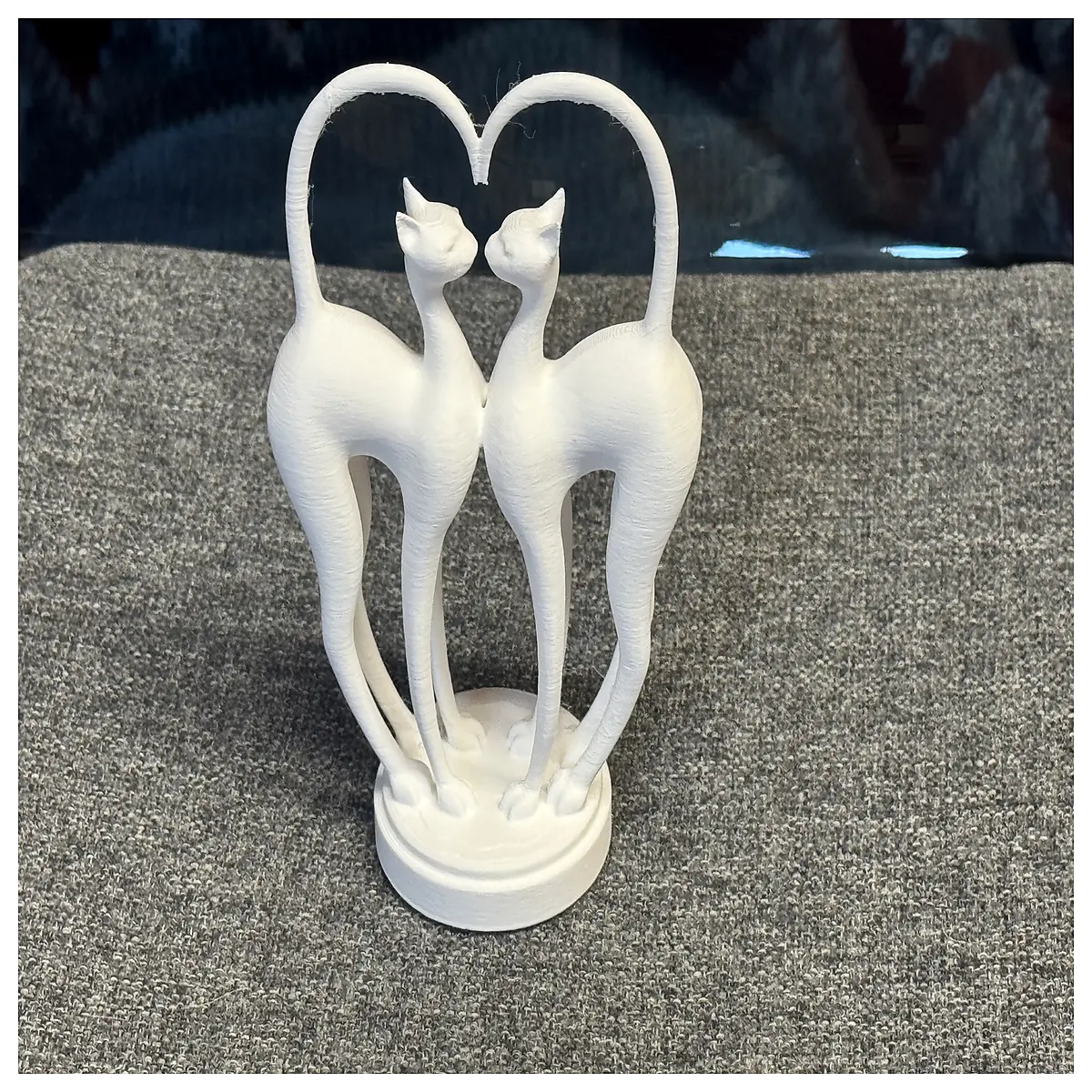 cute cat couple statue for home decor romantic lovers classic resin figurine wedding anniversary present bedroom shelf ornament
