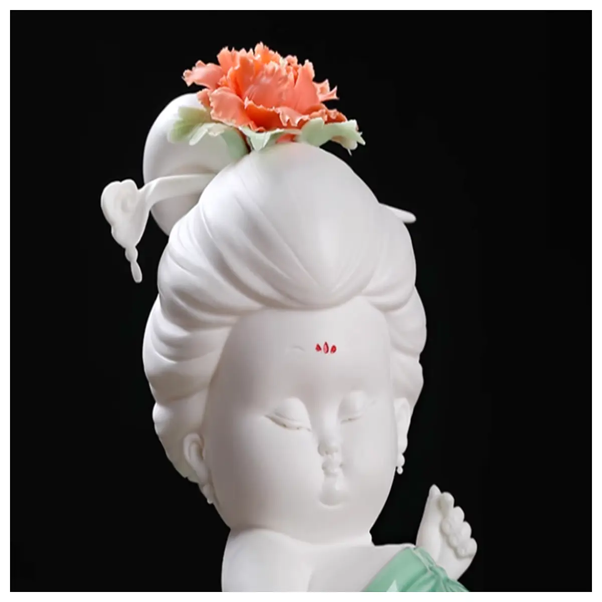 dynasty lady figurine hanfu porcelain statue chinese traditional costume history decor