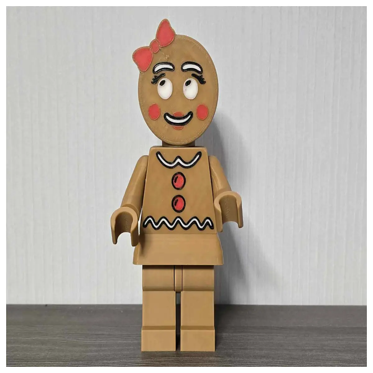 gingerbread woman cookie cutter with bow 500x23cm large baking fondant press