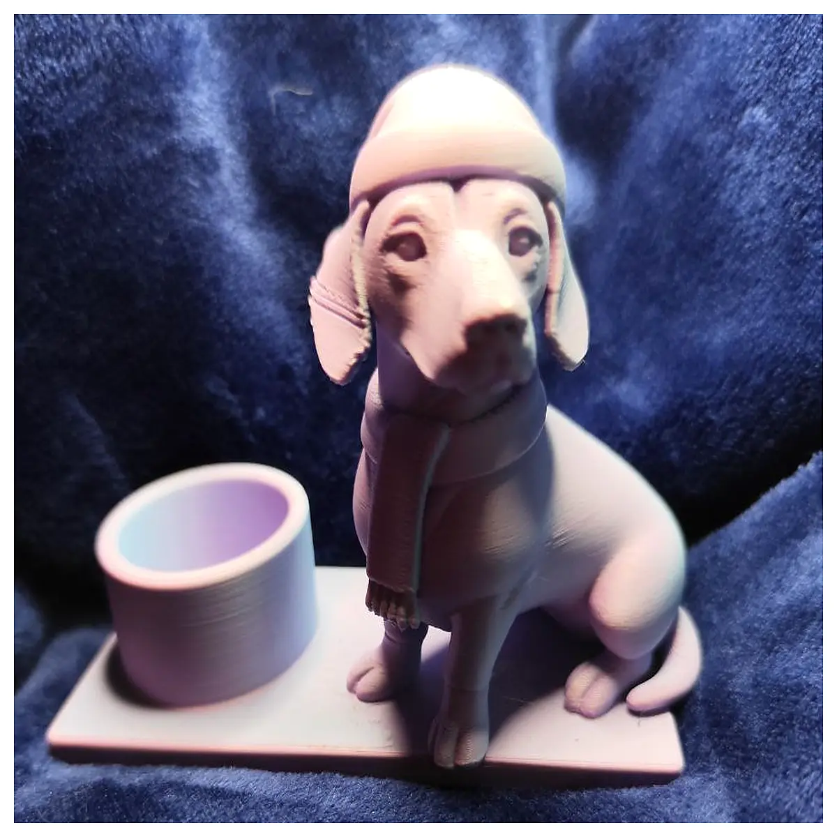 christmas dachshund candle holder tea dog figurine holiday decor