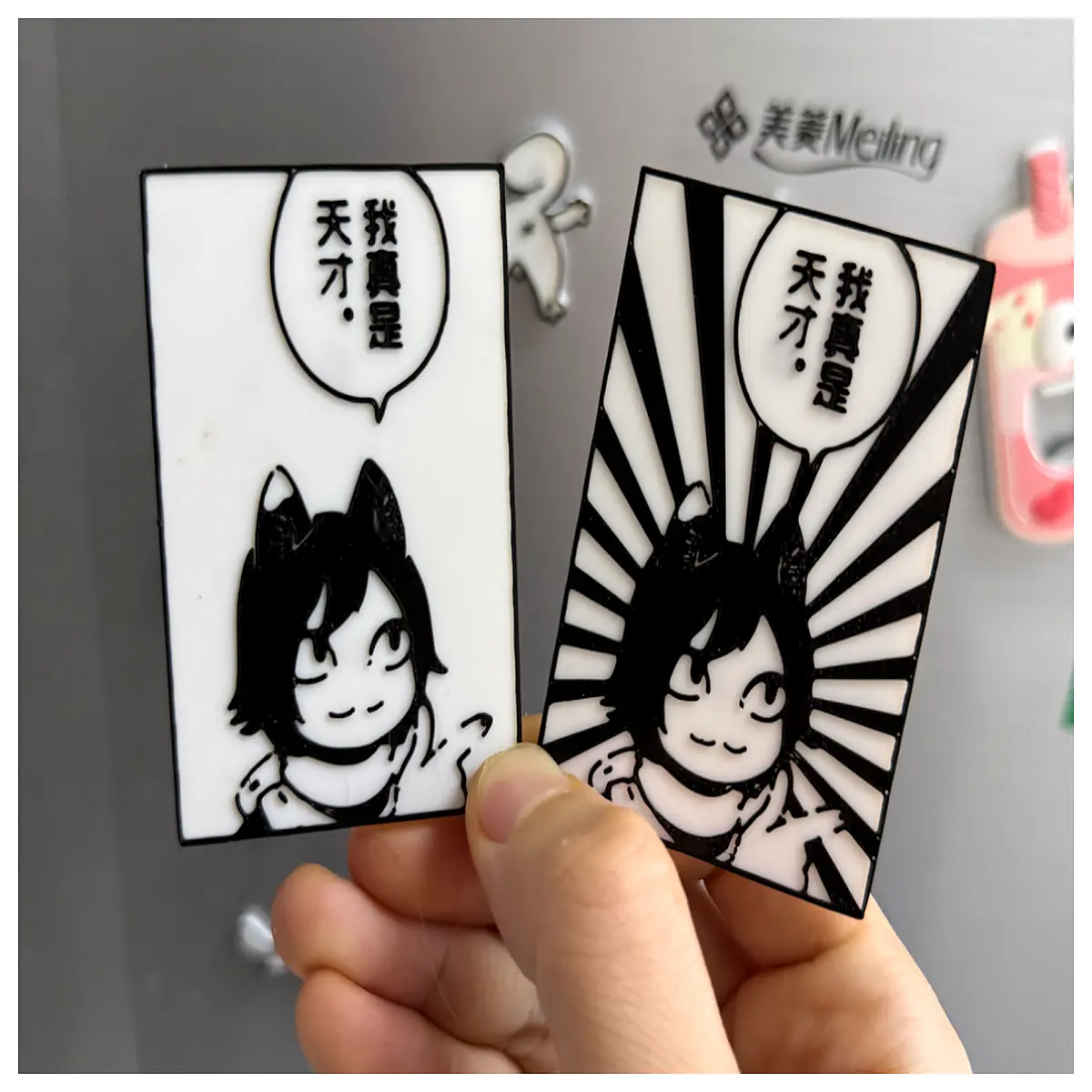 delicious in dungeon fridge magnets funny food faces dungeon crawler collectible anime merch gift