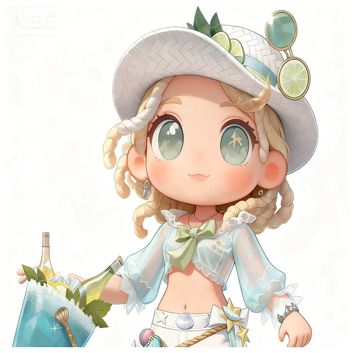 identity v bartender figurine collectible toy q version resin statue for