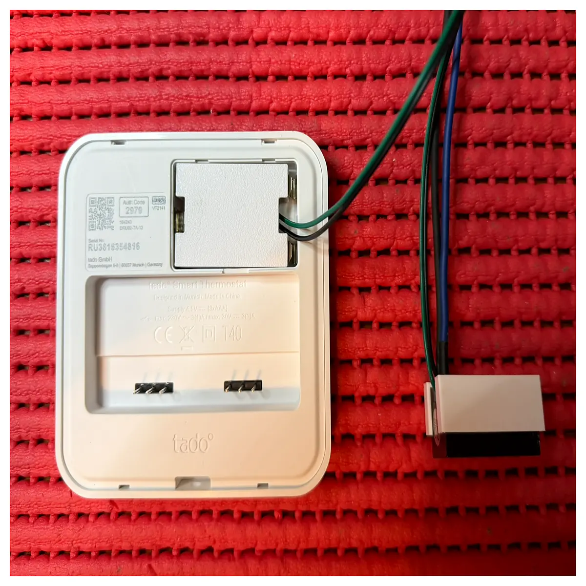 tado v3 smart thermostat dummy battery replacement cell for heating control system