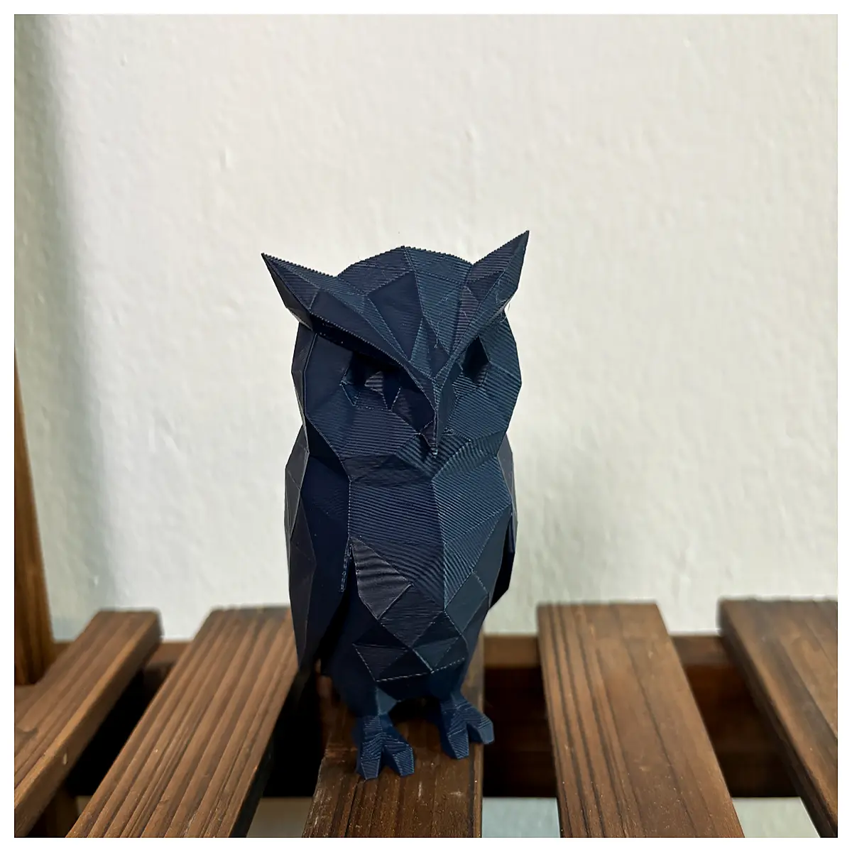 low poly owl figurine geometric cat bird statue modern minimalist desk decor polygonal animal art piece for home shelf
