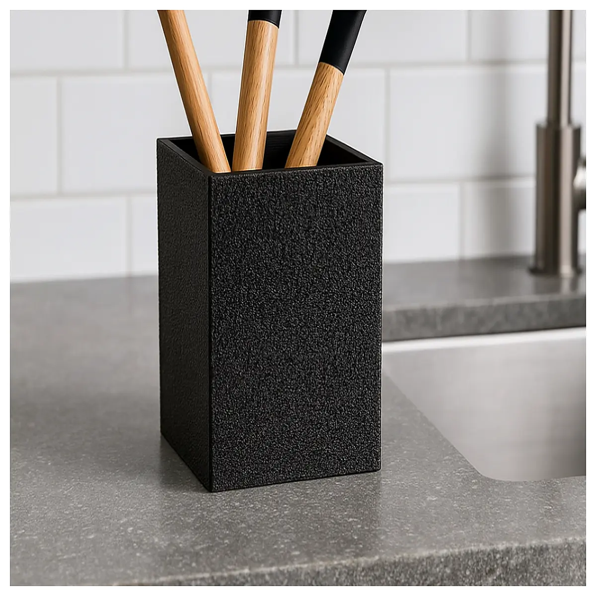 kitchen utensil organizer rack counter storage stylish modern tableware holder for clutter cooking space
