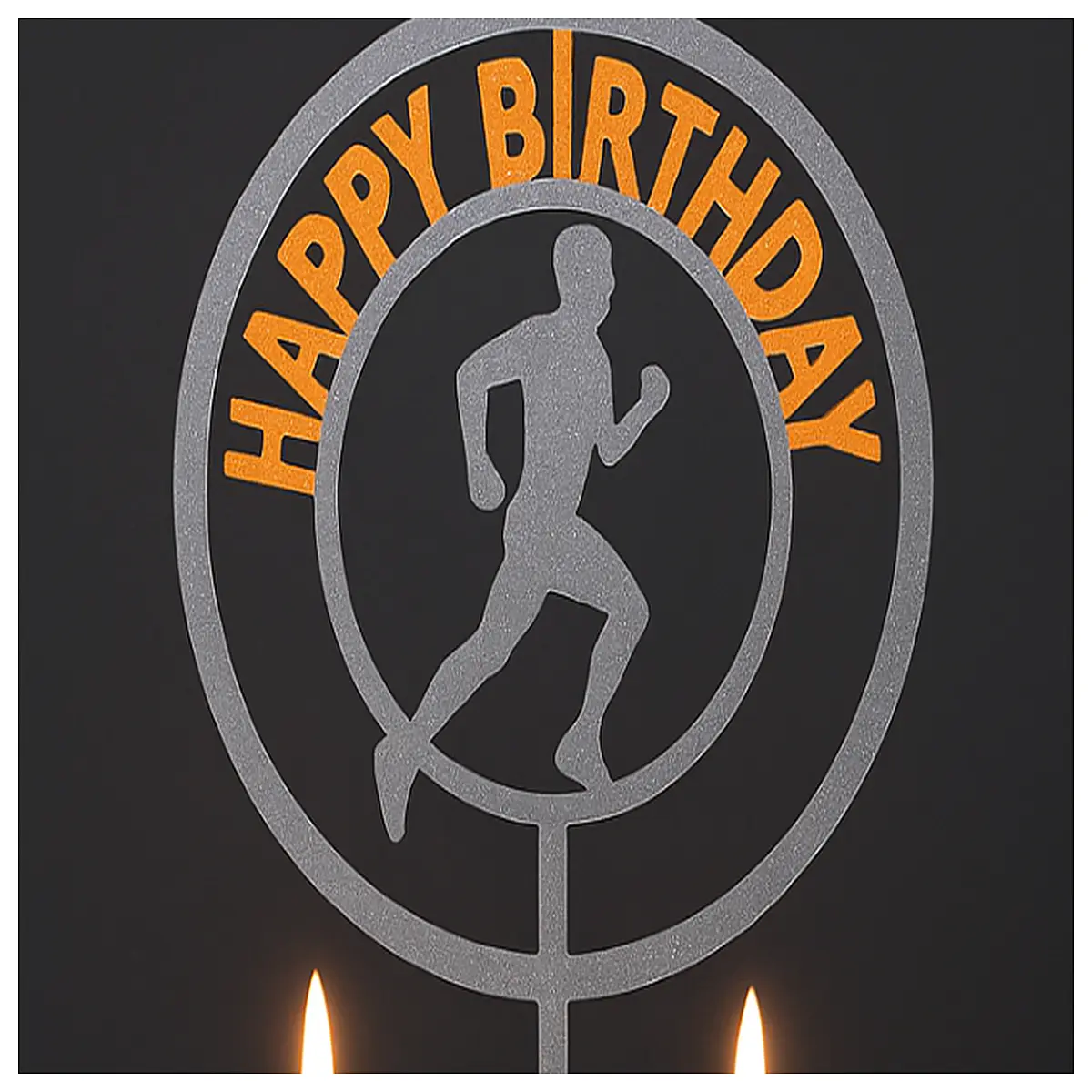 birthday cake toppers decorations with candles and flags for kids adults party supplies
