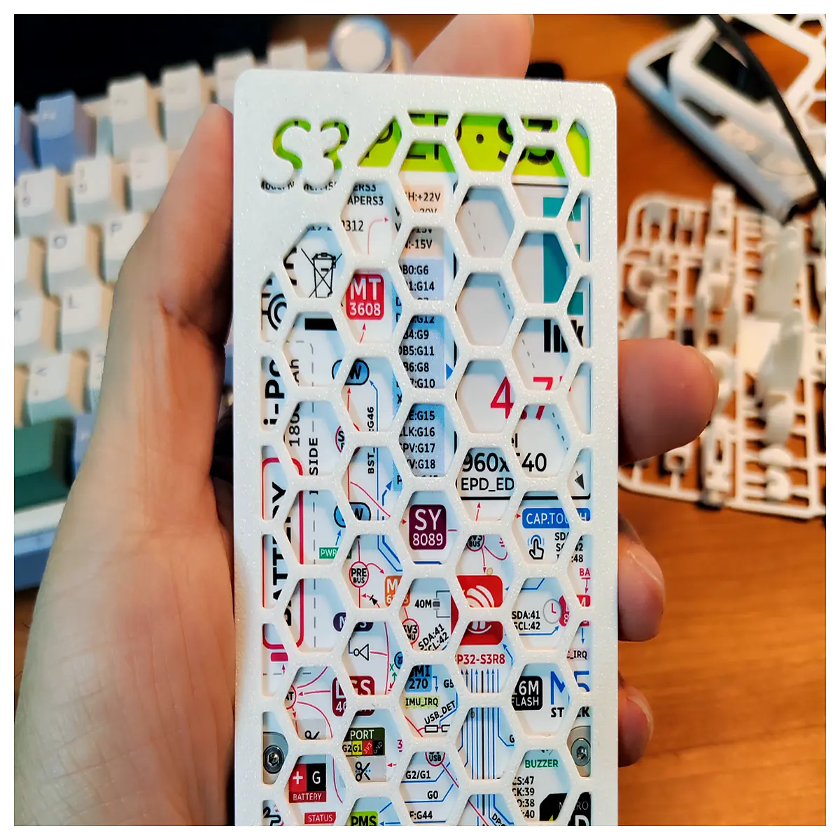 m5paper transparent case protective shell for m5stack core2 clear acrylic cover with cutouts