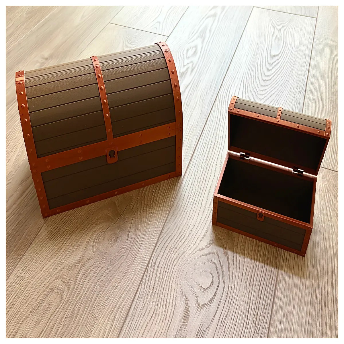 wooden treasure chest with lock and key for kids party favor storage box jewelry organizer