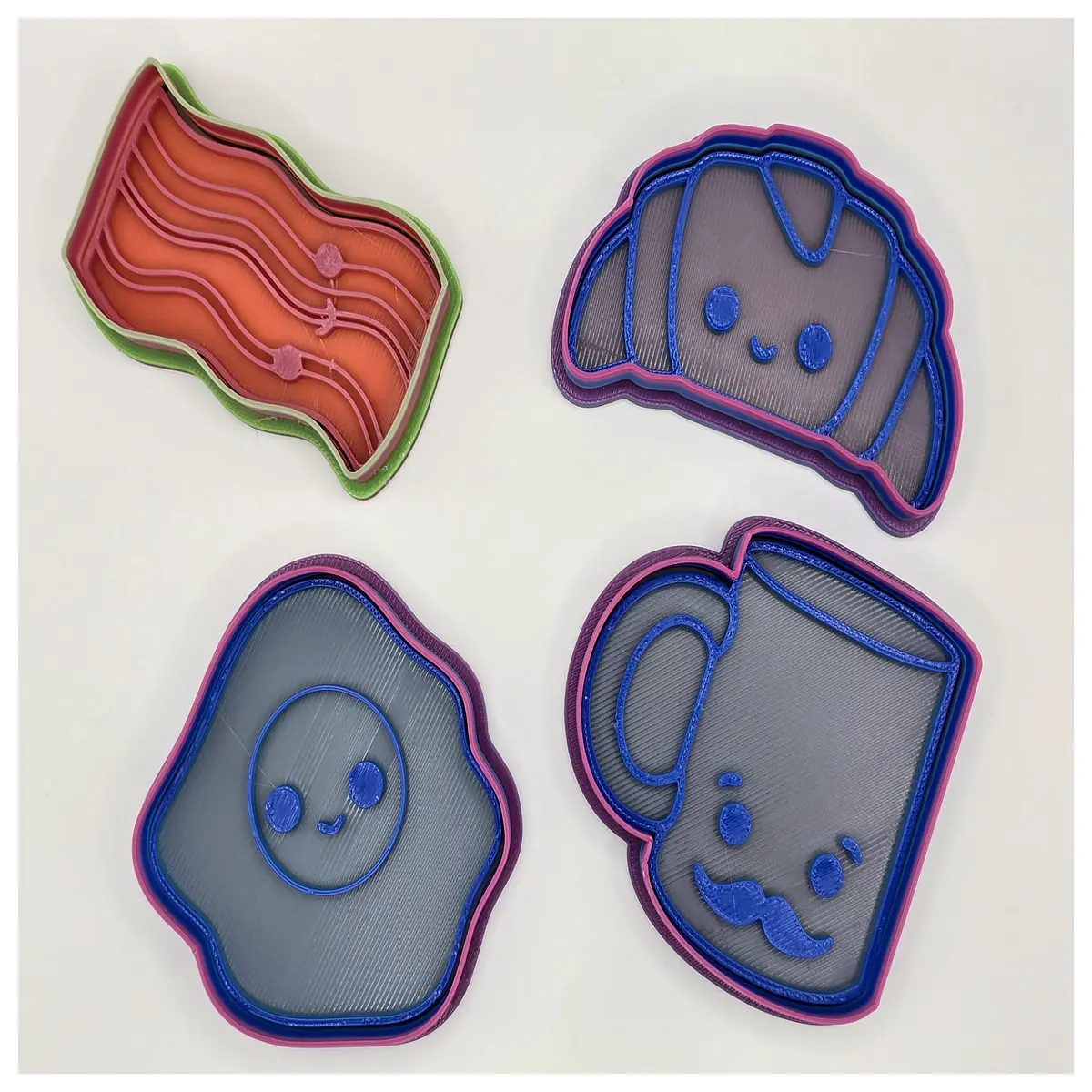 fun breakfast cookie cutters for kids playdough shapes bacon egg pancake molds silicone baking tools