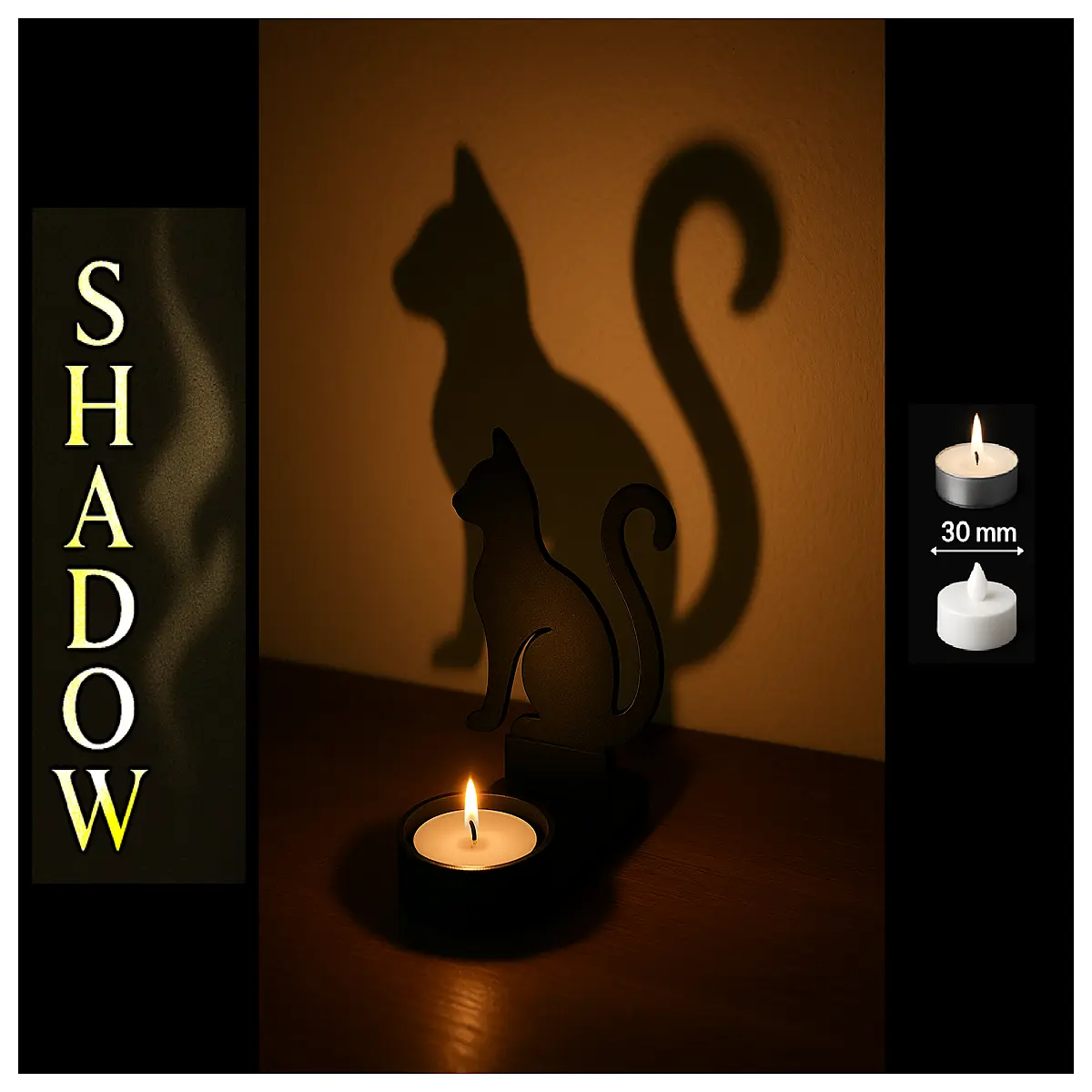 cat shadow art projection night for bedroom home decor mood lighting