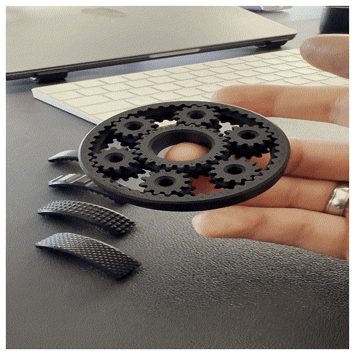 fidget spinner with gears anxiety relief toy for adults and kids pocket stress reliever tactile sensory tool