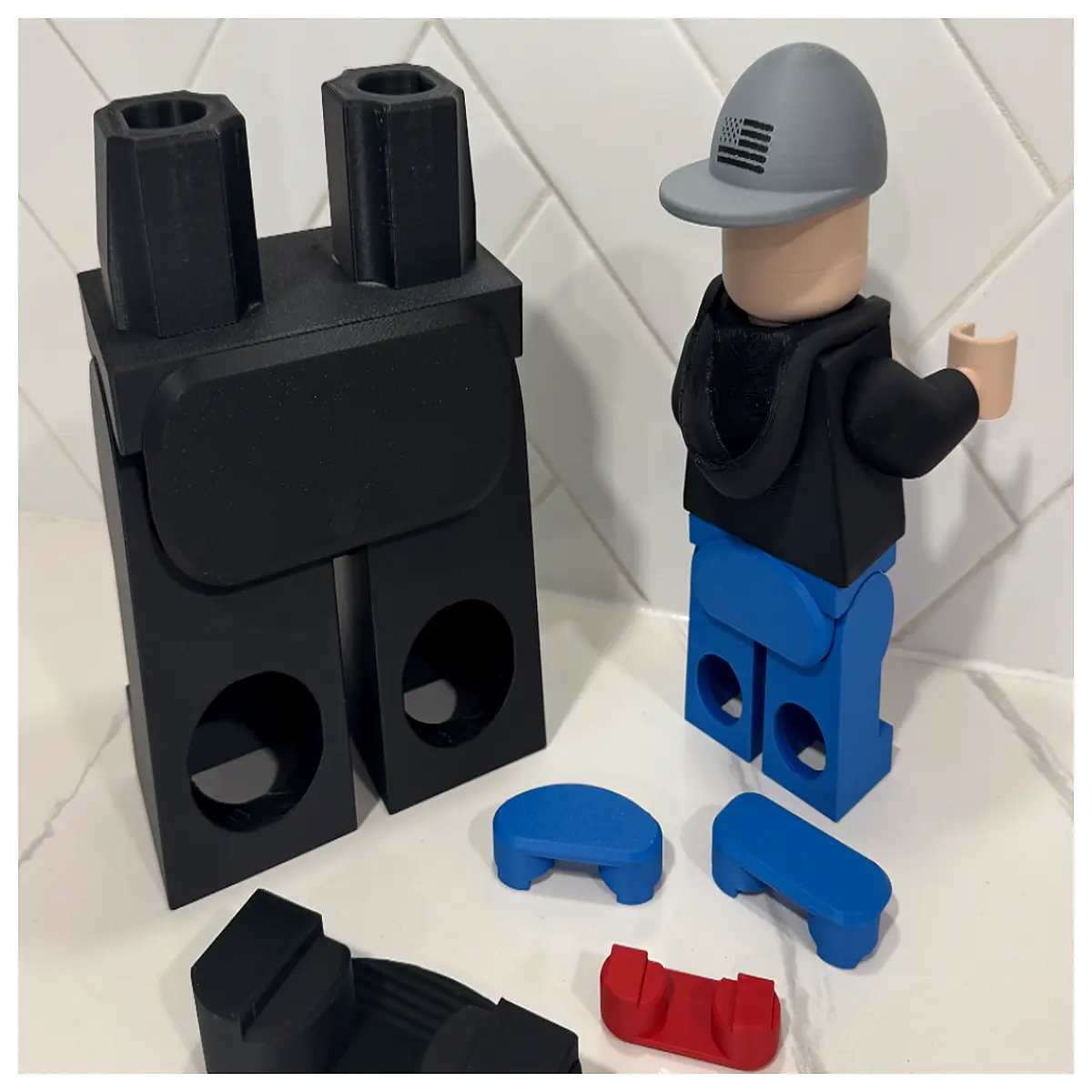 large building block hip joint lock organizer for kids toys storage shelf