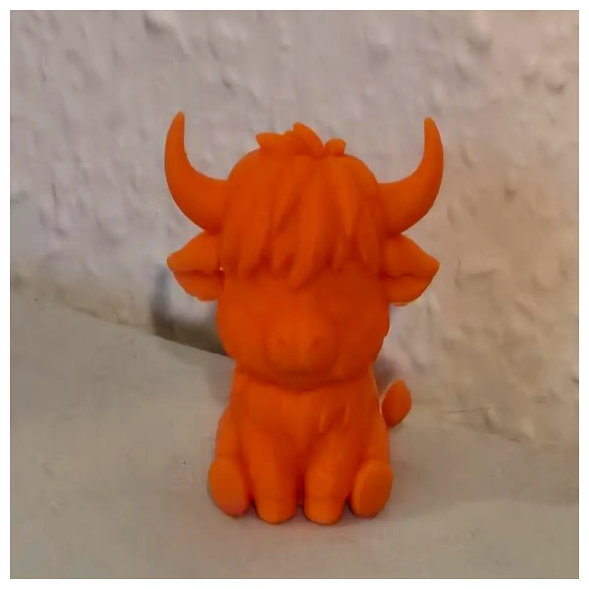 cute mini highland cow figurine desk ornament resin animal statue home decor