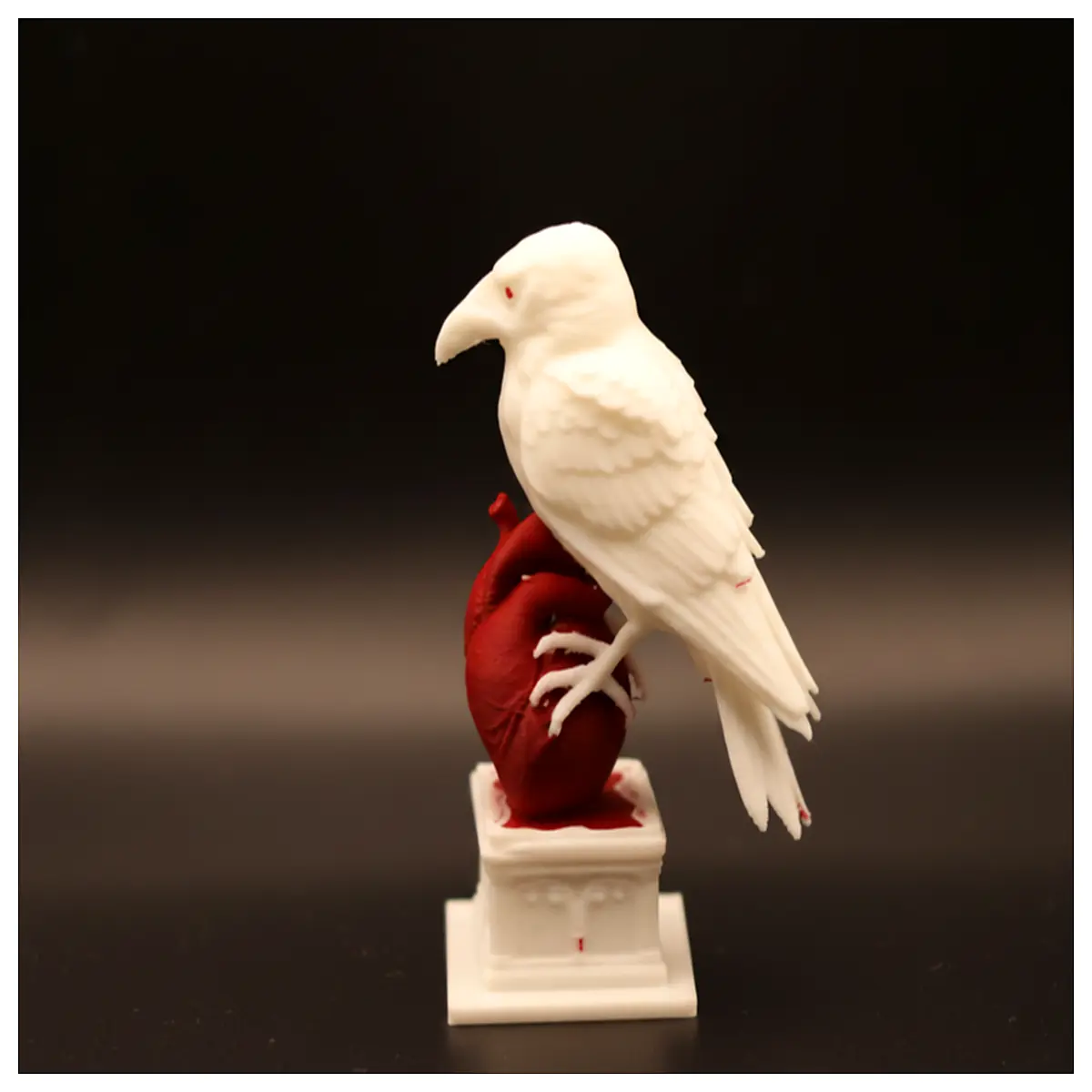 raven symbolism statue gothic raven figurine decor dark art crow sculpture for shelf