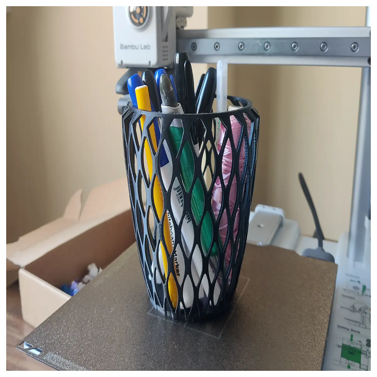 modern pen holder desk organizer metal mesh cup for office supplies