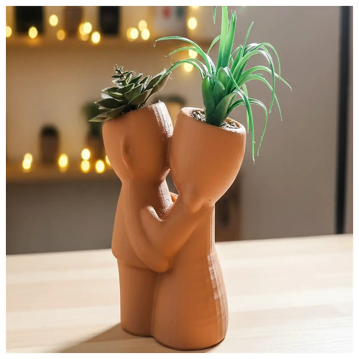 newlywed couple gift vase kissing lovers home decor anniversary present