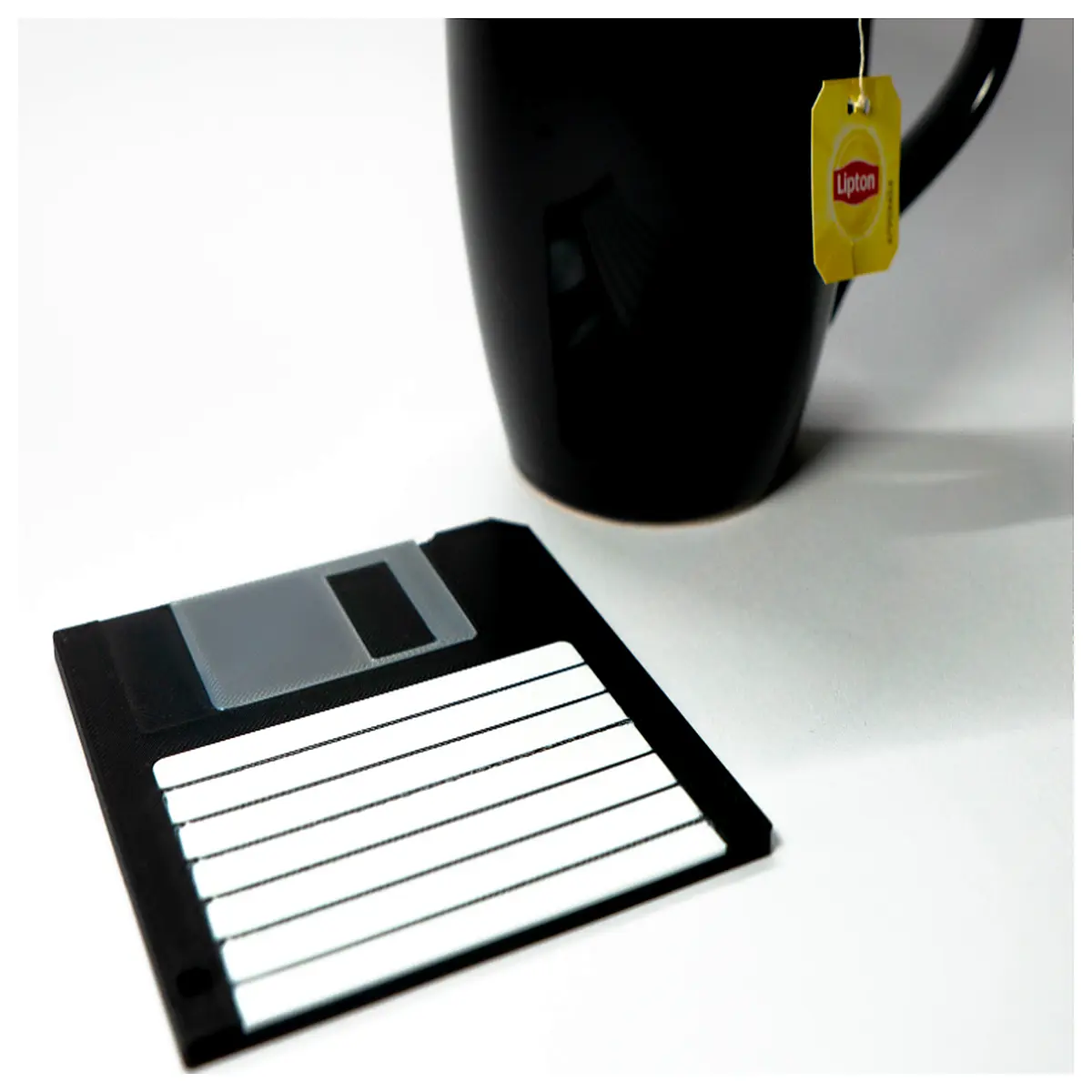 retro floppy disk coaster vintage tech aesthetic desk mat protective cup holder for gaming setup