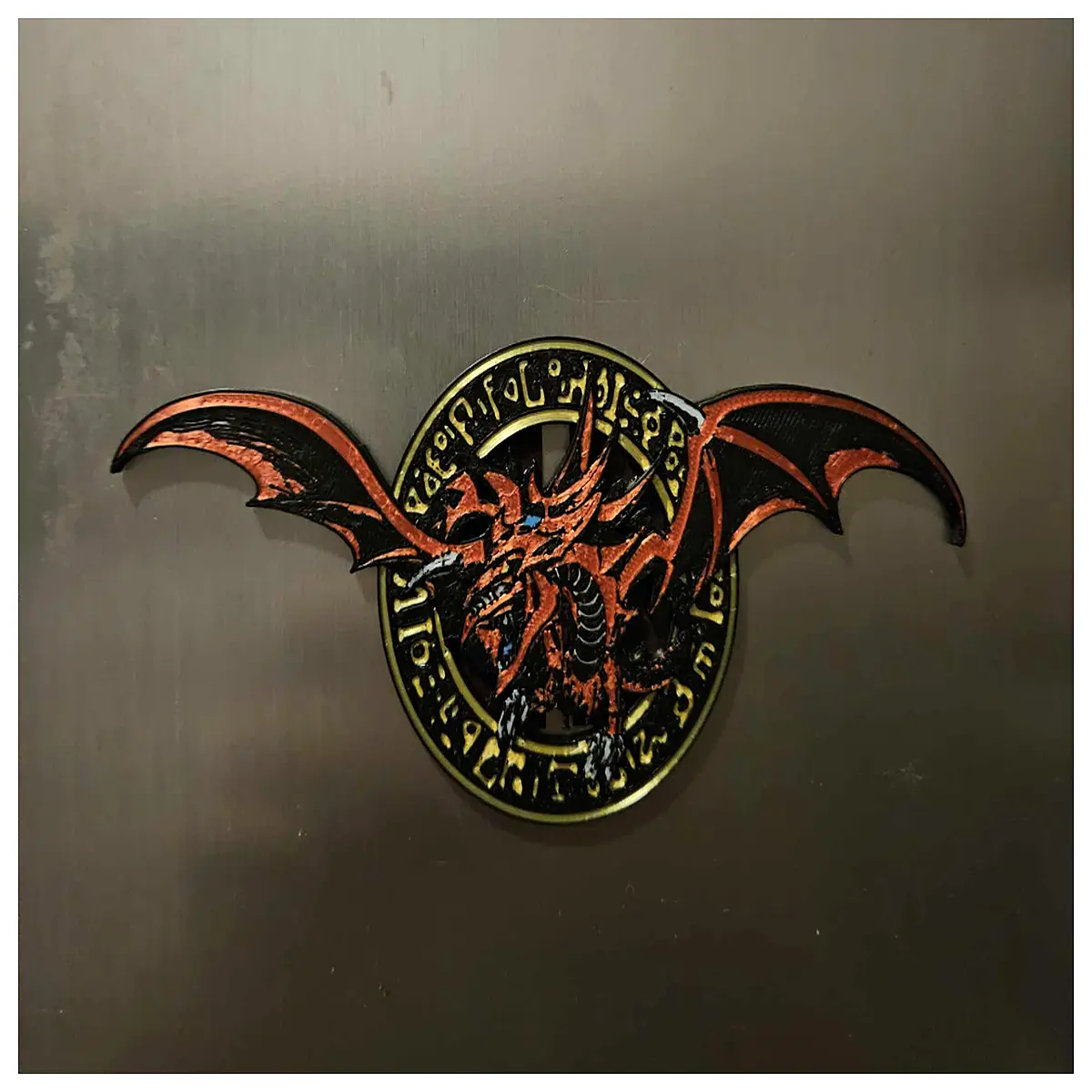 yu gi oh sky dragon obelisk fridge magnet anime collectible sticker for refrigerator door