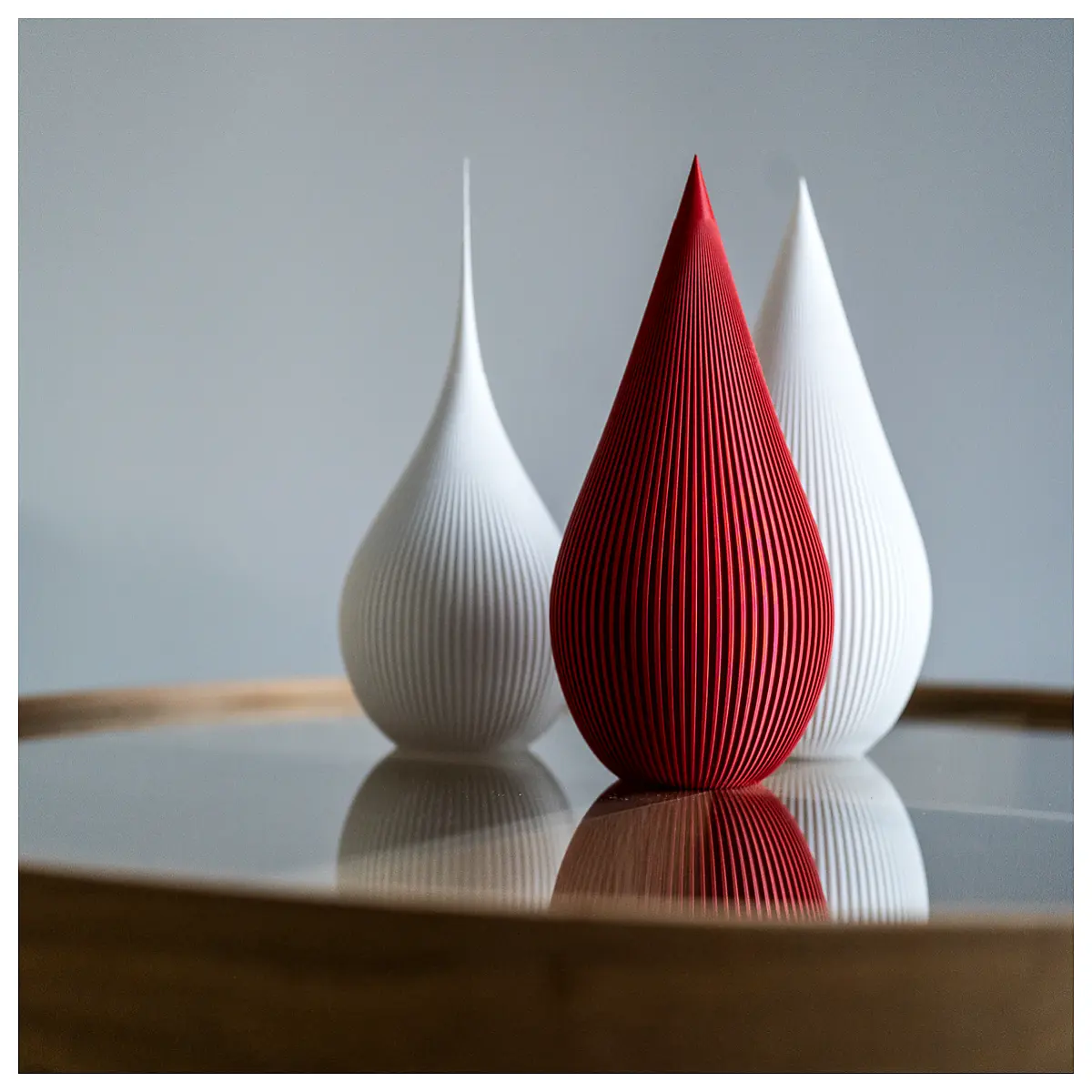 modern abstract water drop sculpture resin wall art home decor accent piece living room