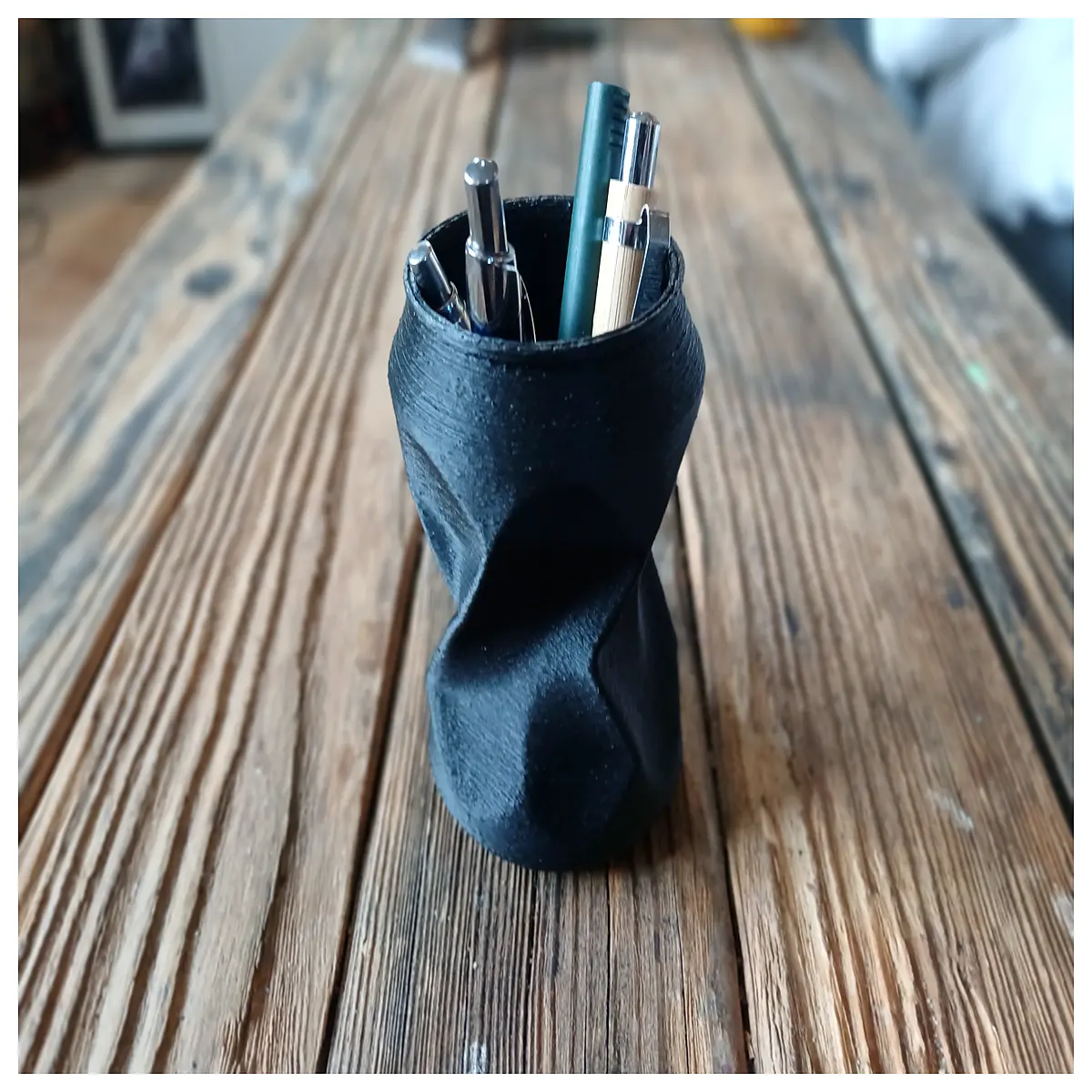 flattened soda can pencil holder desk organizer recycled aluminum vase for flowers