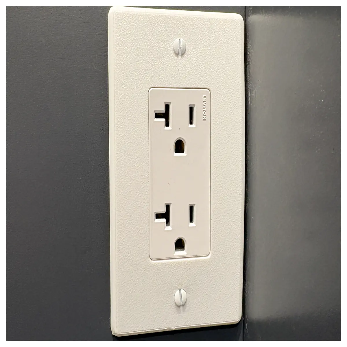 outlet cover with gfci reset test buttons tamper wall plate for home safety