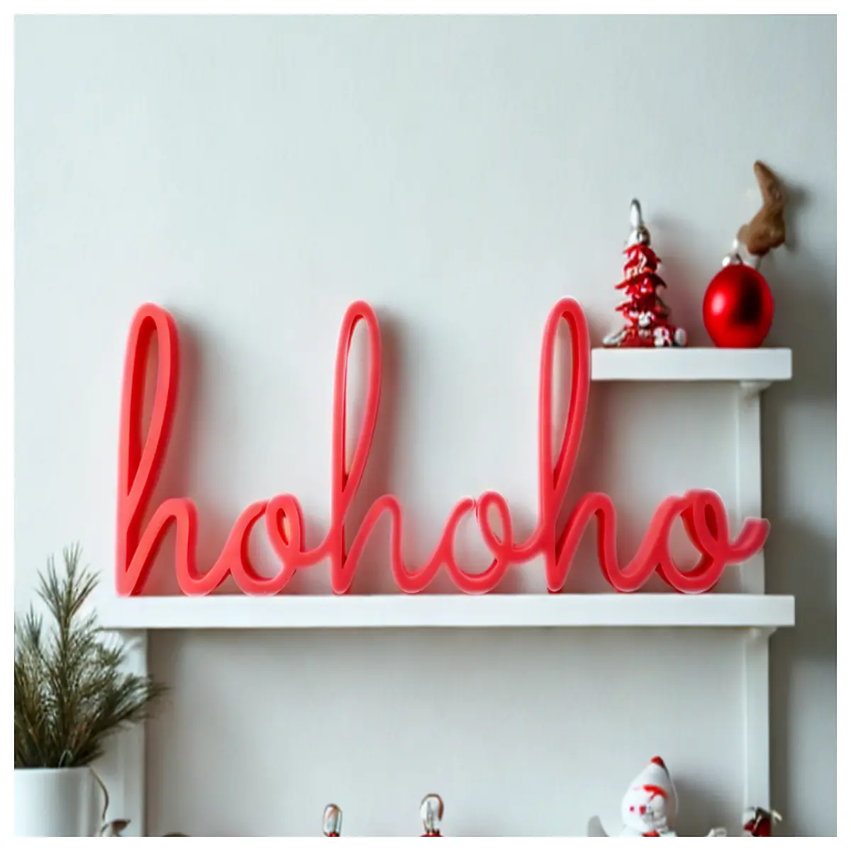 hohoho text vinyl decal for christmas window door wall sticker festive holiday decor gift tag