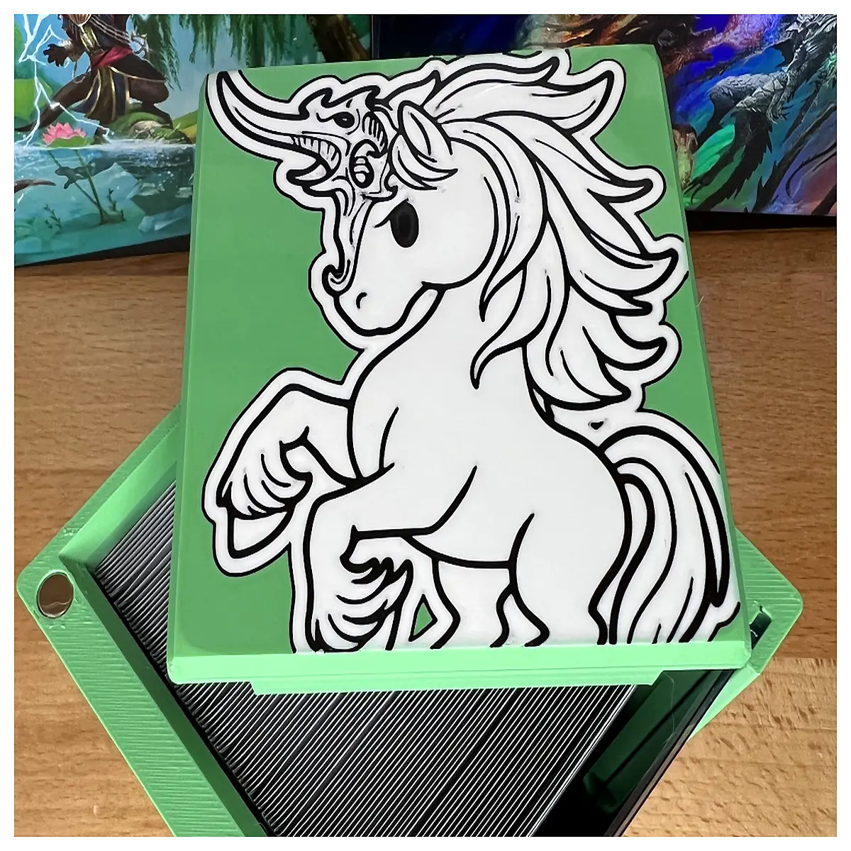 mtg commander deck box lathiel storage case the gathering card holder protective sleeve organizer