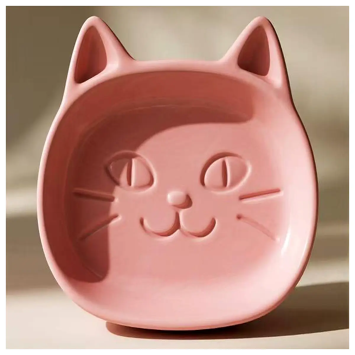 cute cat face storage tray for entryway decorative pet bowl holder shoe organizer shelf home decor accent