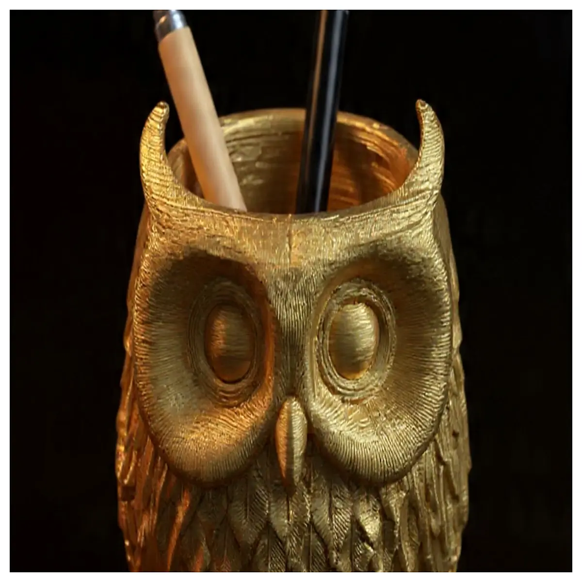owl desk organizer cute animal stationery holder for office supplies and school whimsical owl planter pot with drainage for succulents indoor home dec