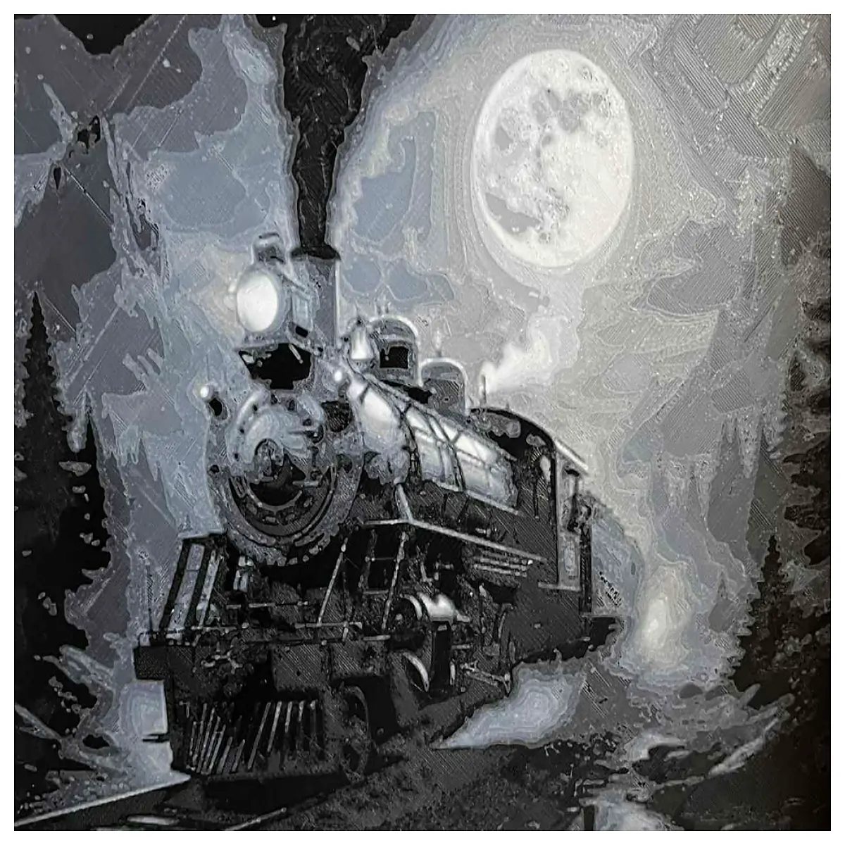 moonlight train aesthetic decor night sky bedroom home accent lighting