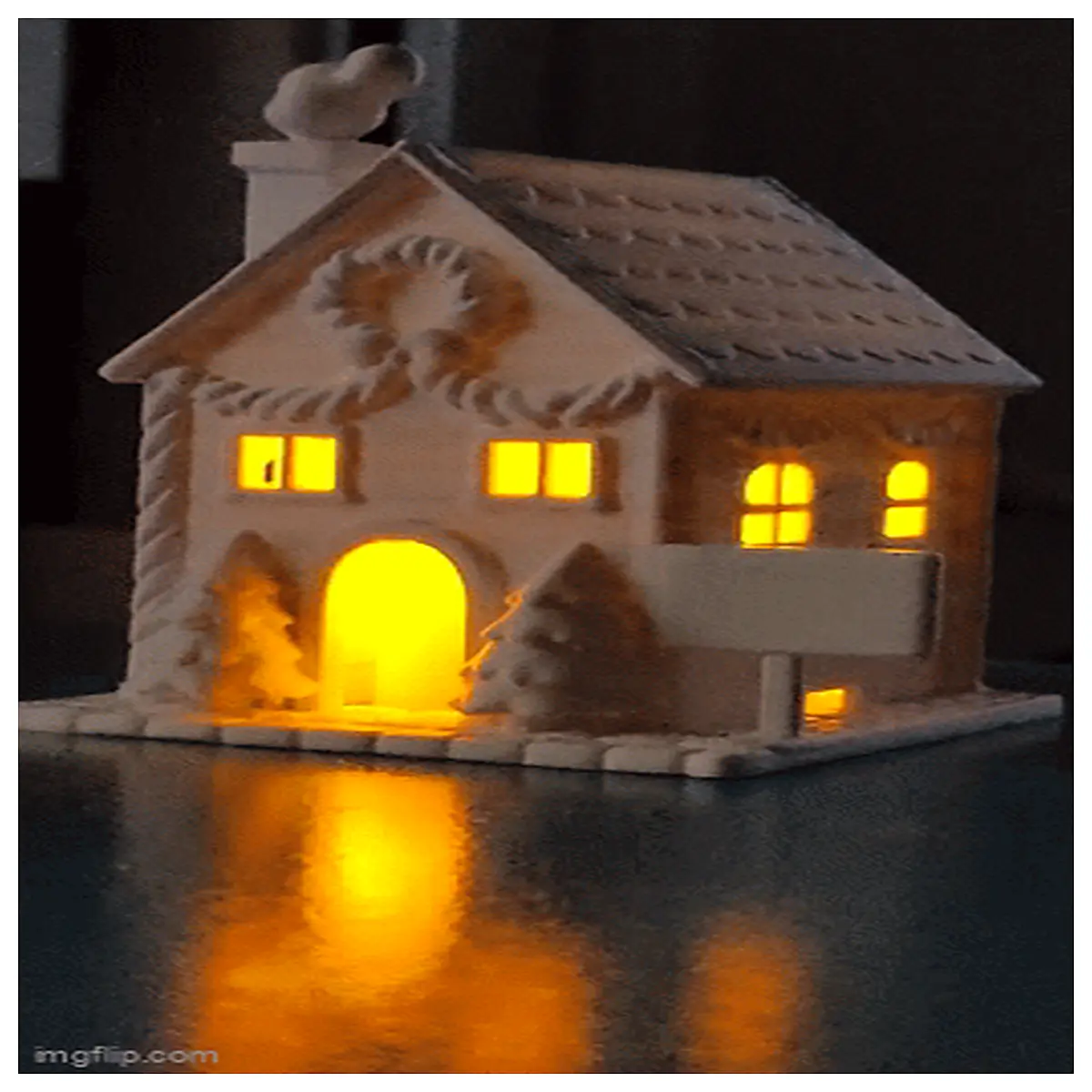 miniature snow house diy winter cabin for desk decoration