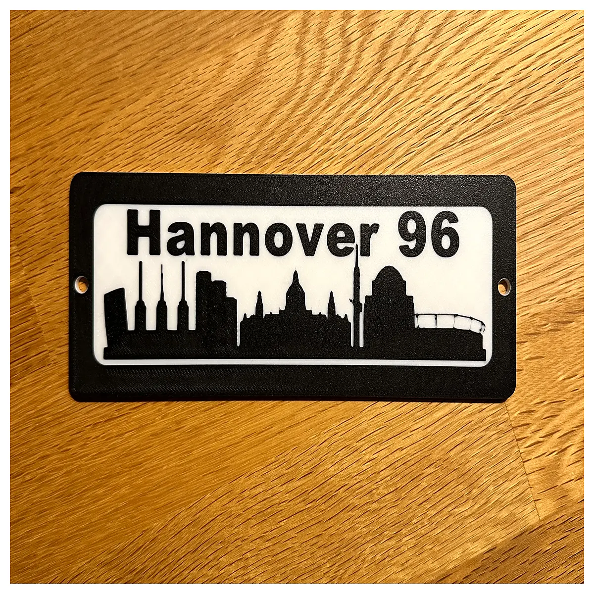 hannover 96 fc license plate sky skyline background aluminum car tag