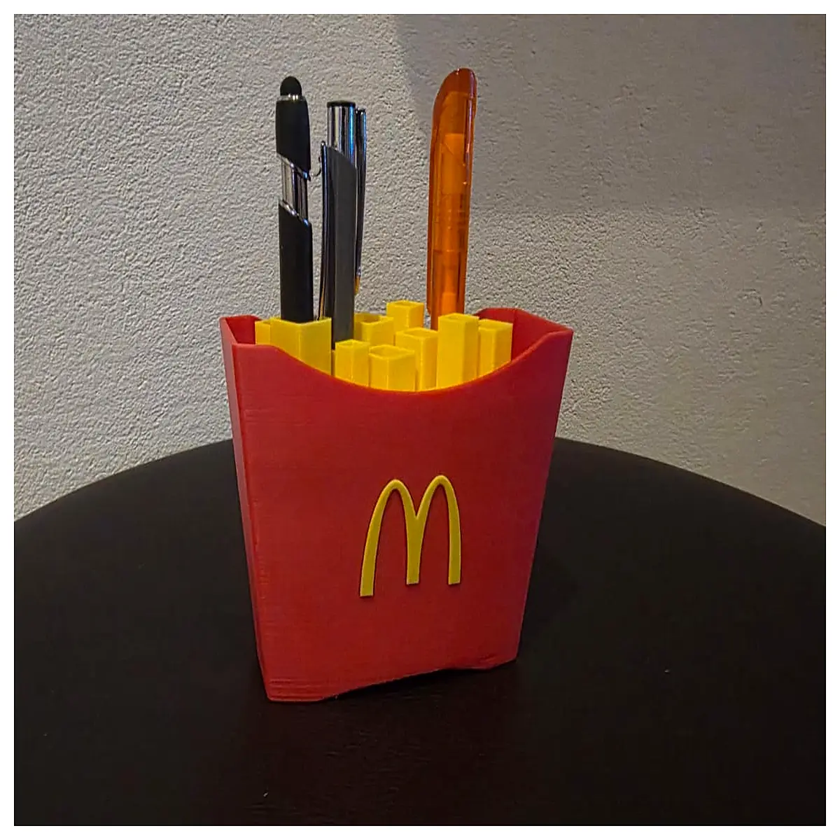 funny french fry pencil holder desk organizer for student supplies