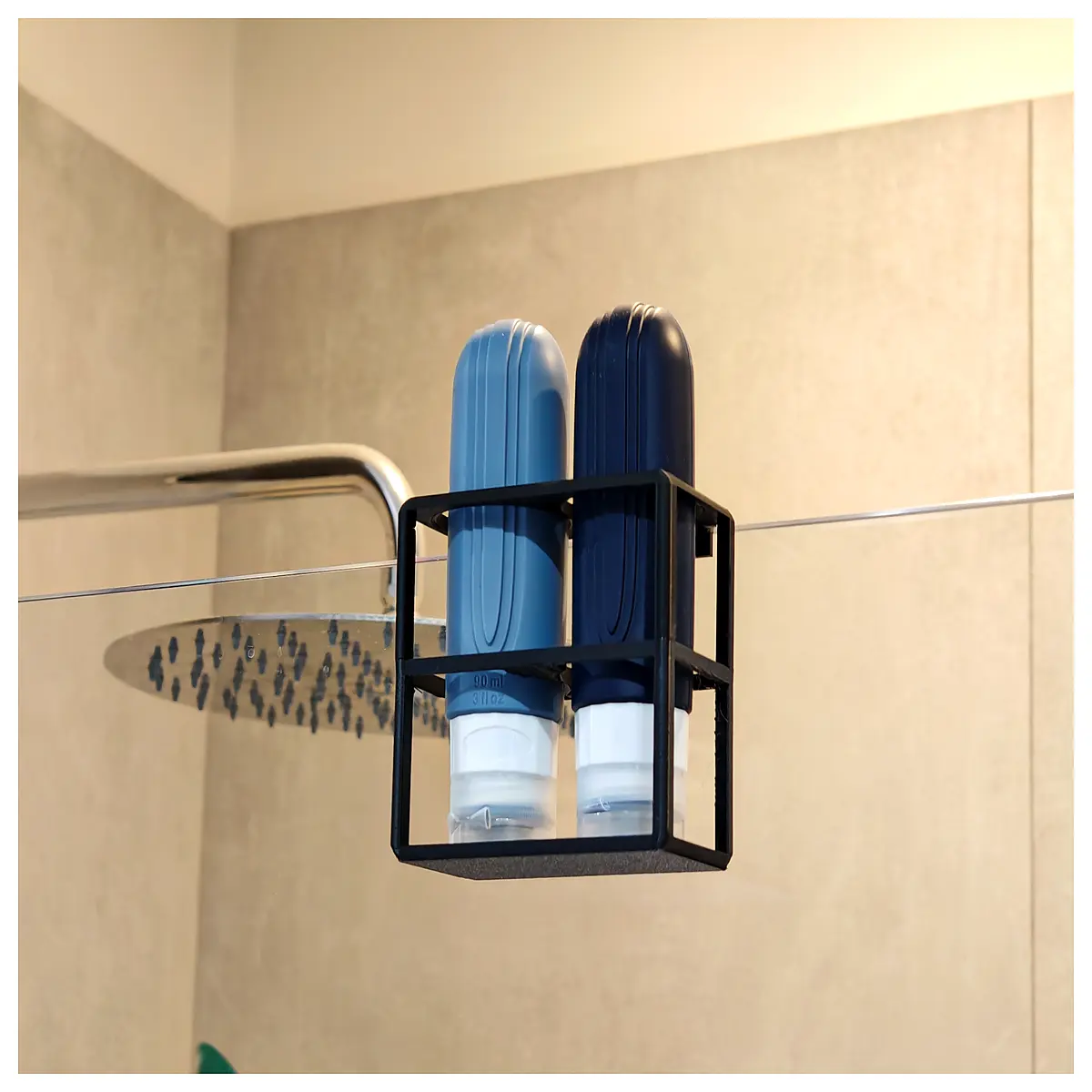 travel shower soap dispenser wall mount holder organizer for camping bathroom sink