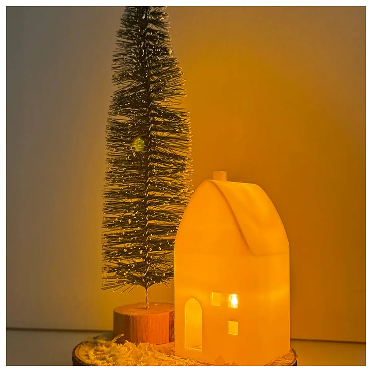 miniature christmas village houses diy wooden cabin set for holiday table centerpiece decor
