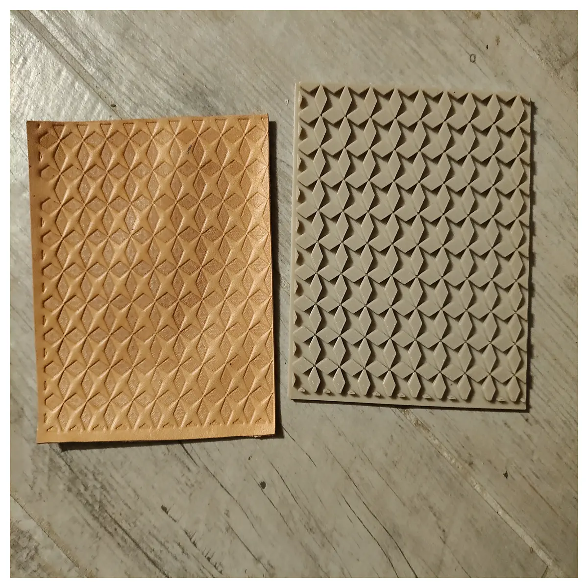leather stamping tool triangle line pattern embossing die for craft projects
