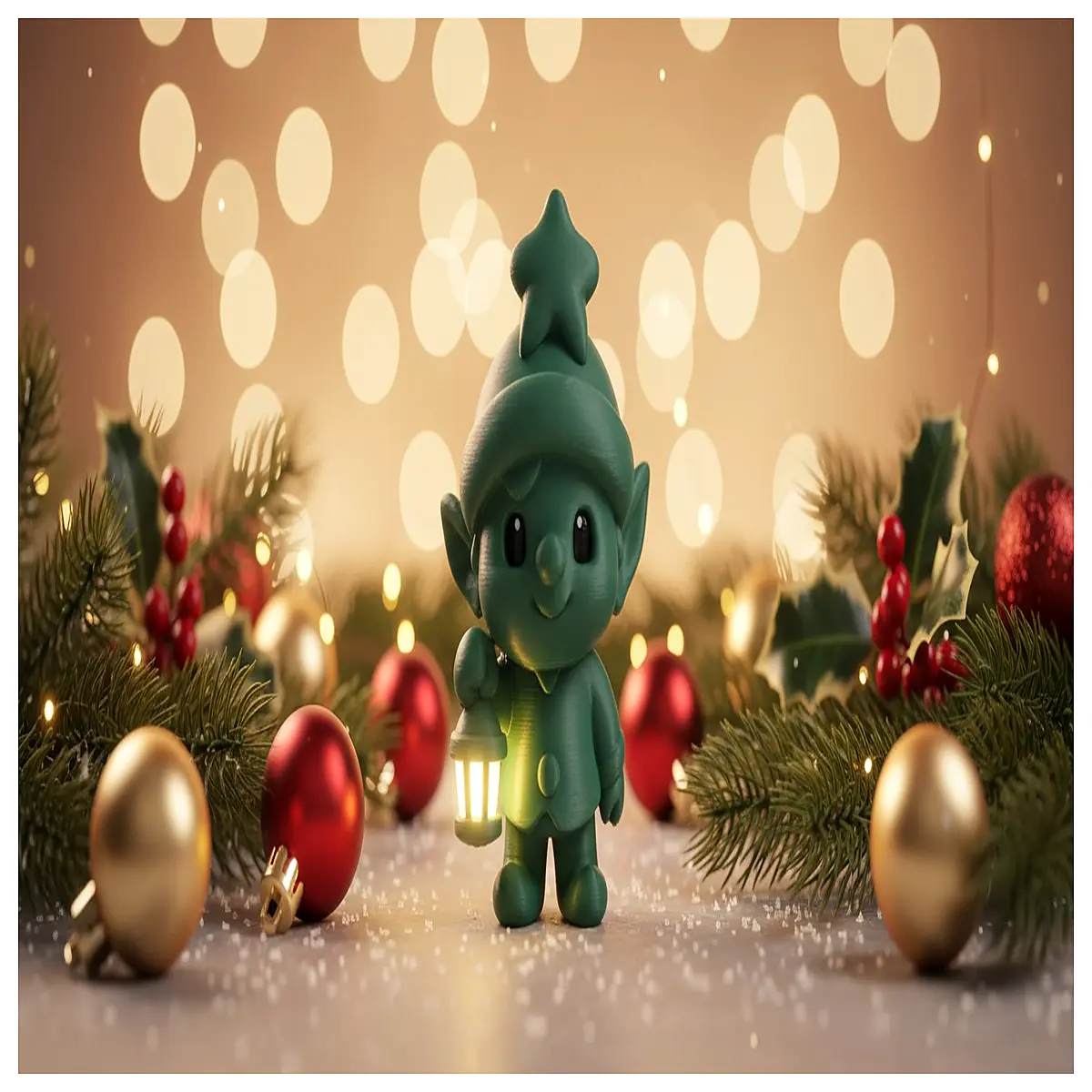 elf lantern hat ornament xmas tree decoration fairy figurine holiday party decor
