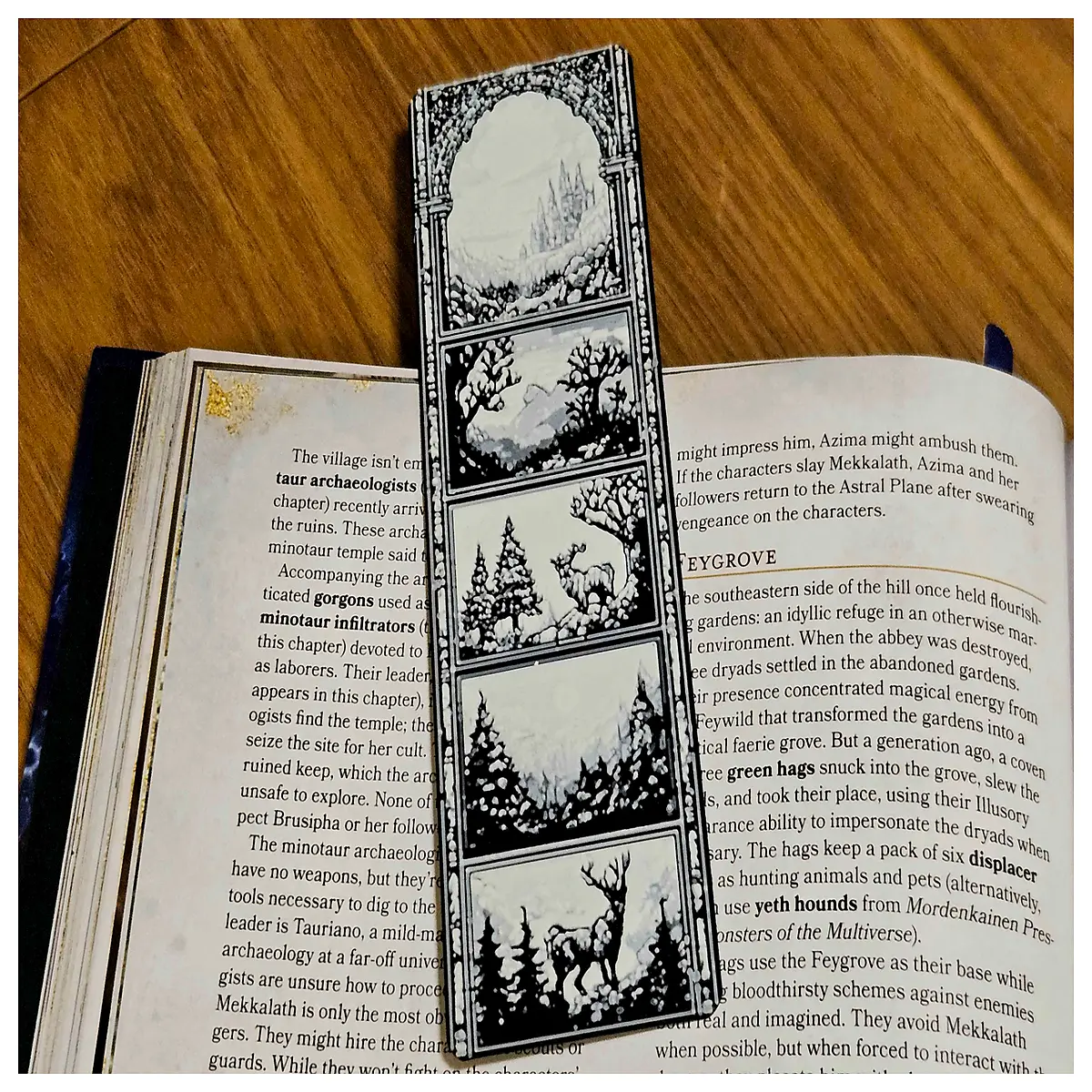 nature landscape bookmark for reading forest mountain scenic page marker aesthetic botanical paper clip gift