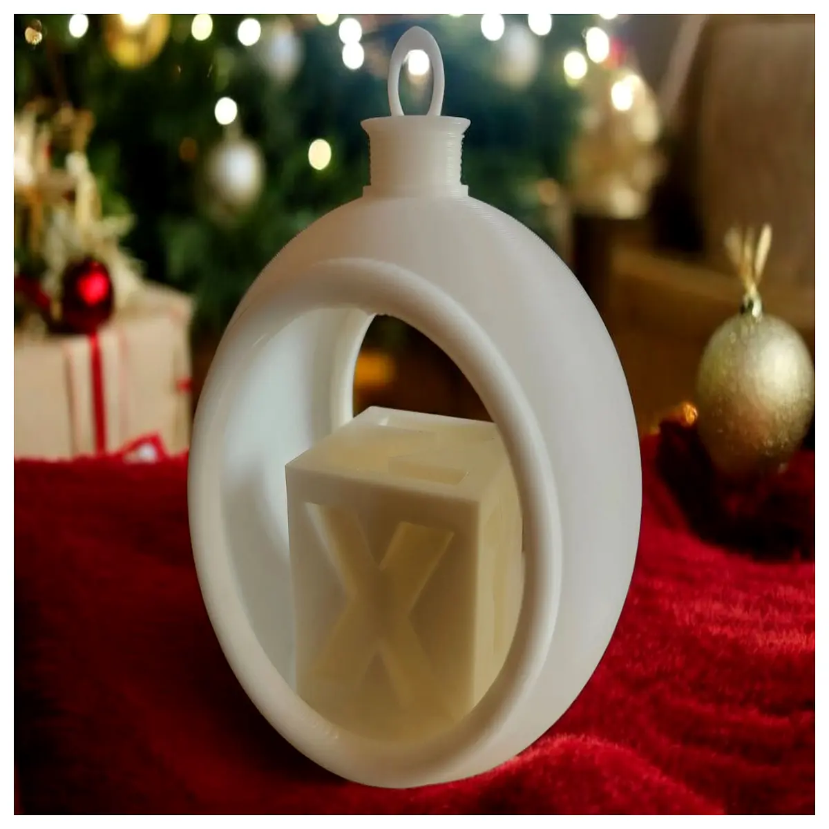 calibration cube ornament for photography lighting check geometric holiday decor prop
