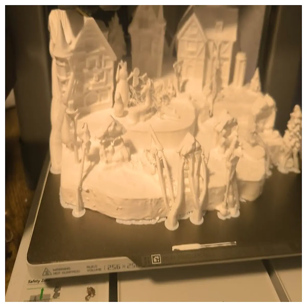 christmas city diorama snow globe holiday village scene decoration