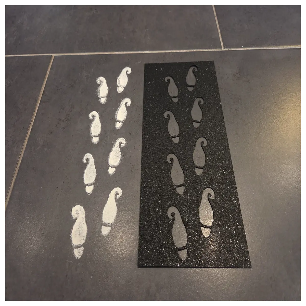 elf footprint stencil template for concrete craft diy fairy garden path decoration