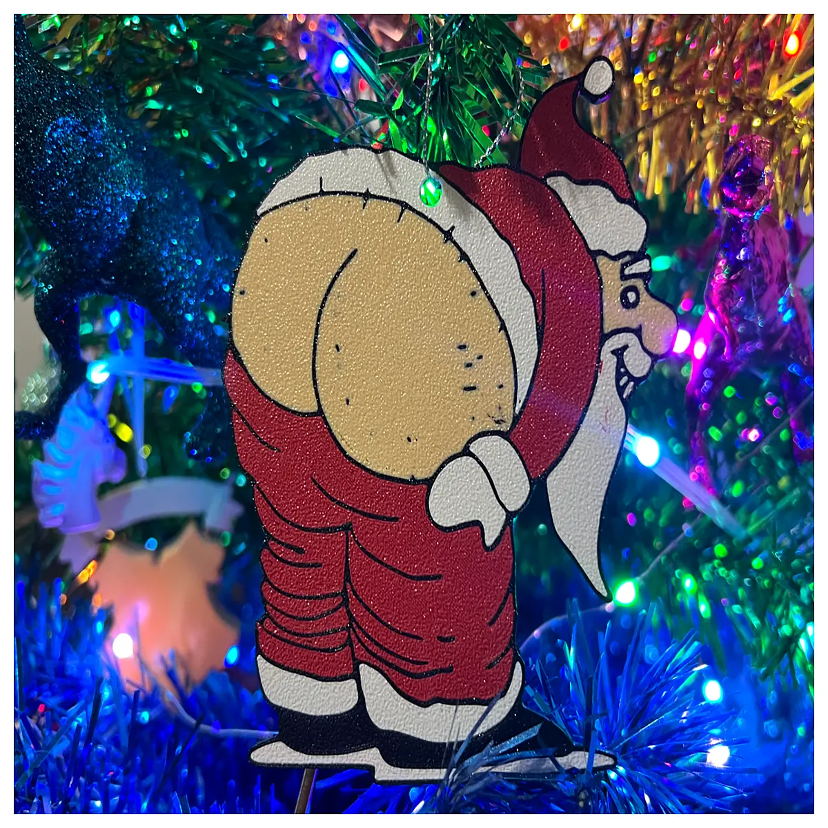 funny santa claus hanging ornament for christmas tree xmas home decor holiday party supplies