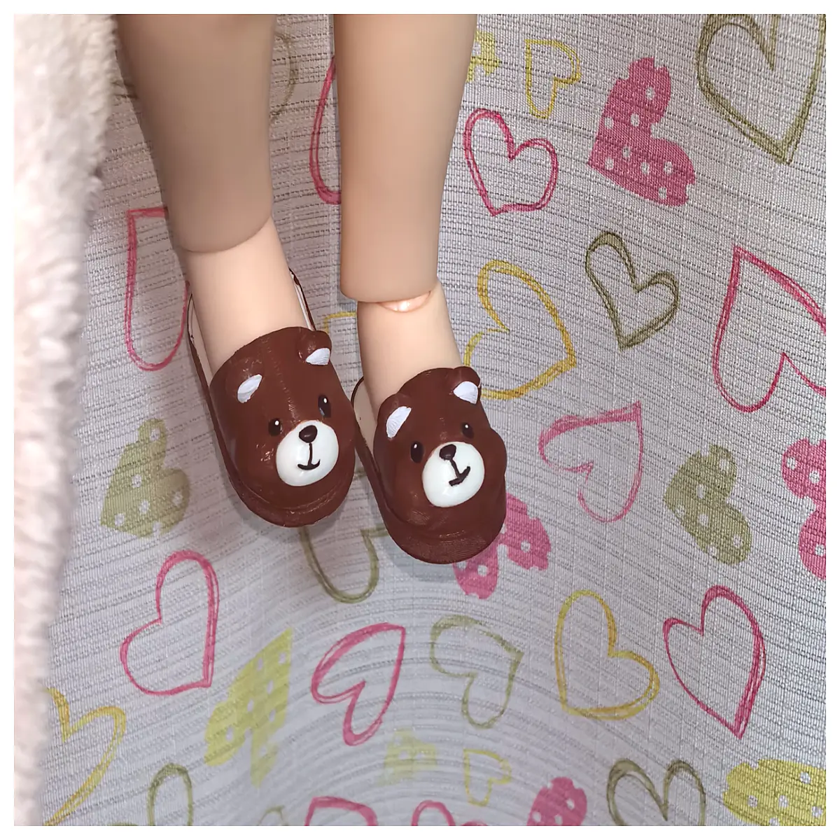 cute bear slippers for kids plush toddler footwear soft indoor house shoes