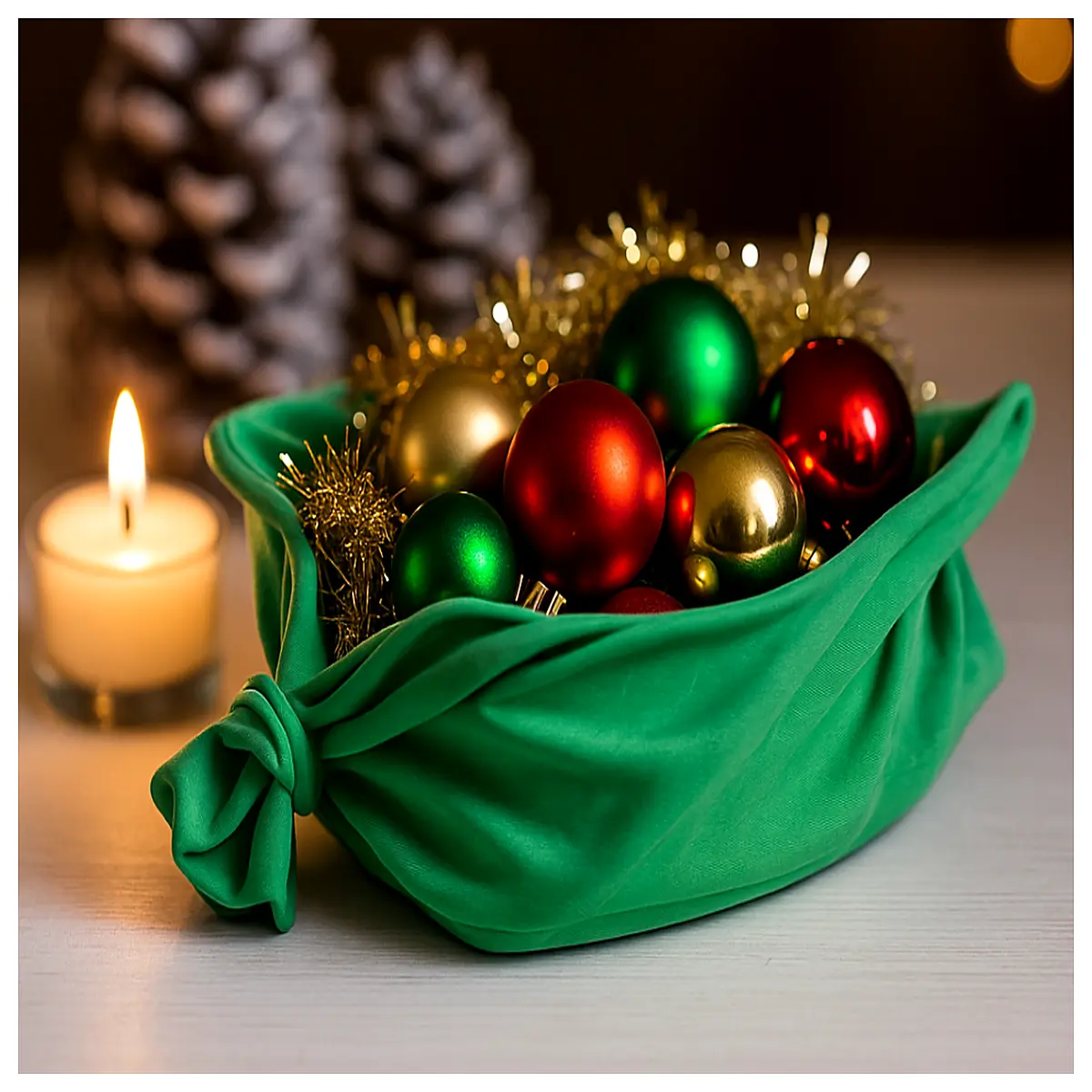 christmas gift bag storage bowl holiday decor organizer festive table centerpiece container for party supplies