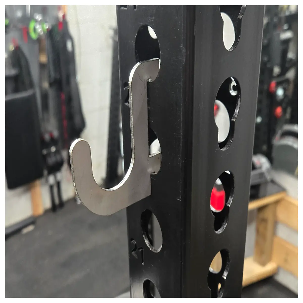 duty wall mount rack organizer with hooks for garage storage tools